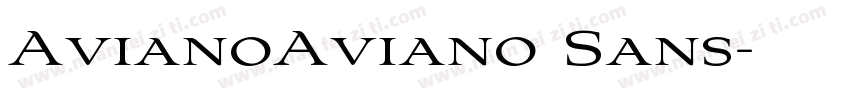 AvianoAviano Sans字体转换